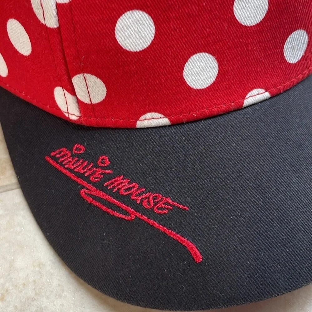 Disney Parks Hat Minnie Mouse Girls Ears Bow Red Black Size Youth Walt World